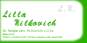 lilla milkovich business card